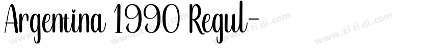 Argentina 1990 Regul字体转换